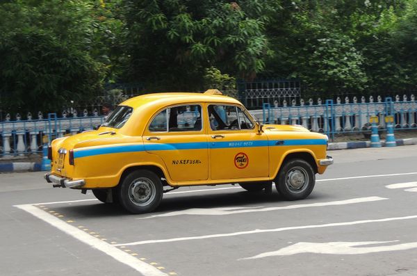 Yellow taxi car
